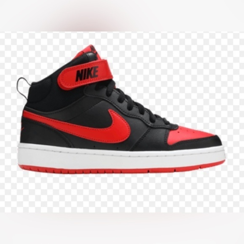 LAST ONE** Nike Court Borough Mid 2 Bred Kid’s Shoes Sz 7Y NEW